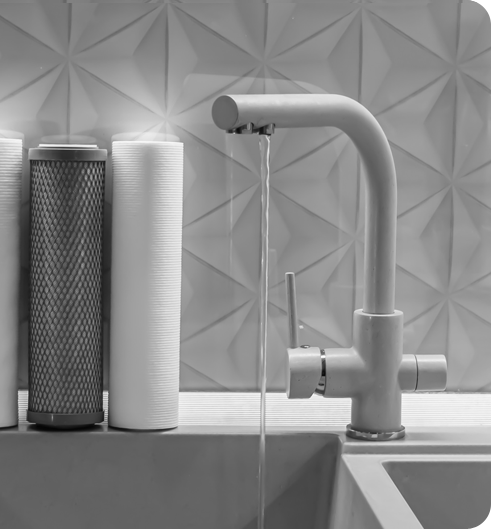 Filtrowana woda w kranie