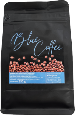 Paczka kawy zairnistej marki Blue Coffe