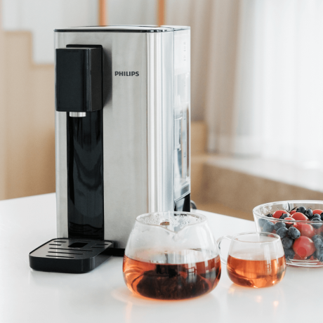 Napoje przygotowane za pomocą dystrybutora wody PHILIPS ADD5906S/10 - aranżacja
