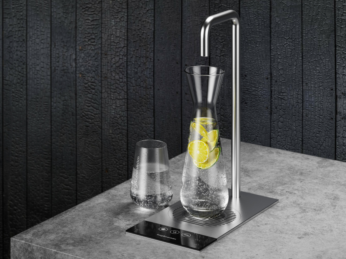 Dystrybutor nablatowy Borg & Overstrom T2 - aranżacja na marmurowym blacie