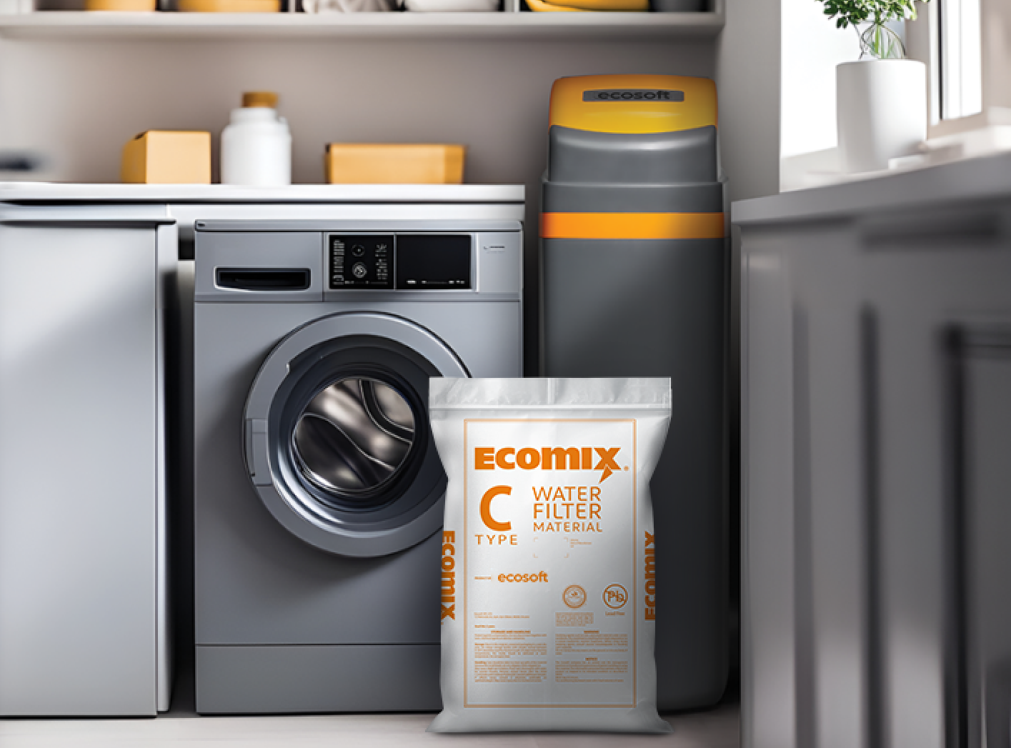 Zmiękczacz Ecosoft ECOMIX w kuchni - aranżacja