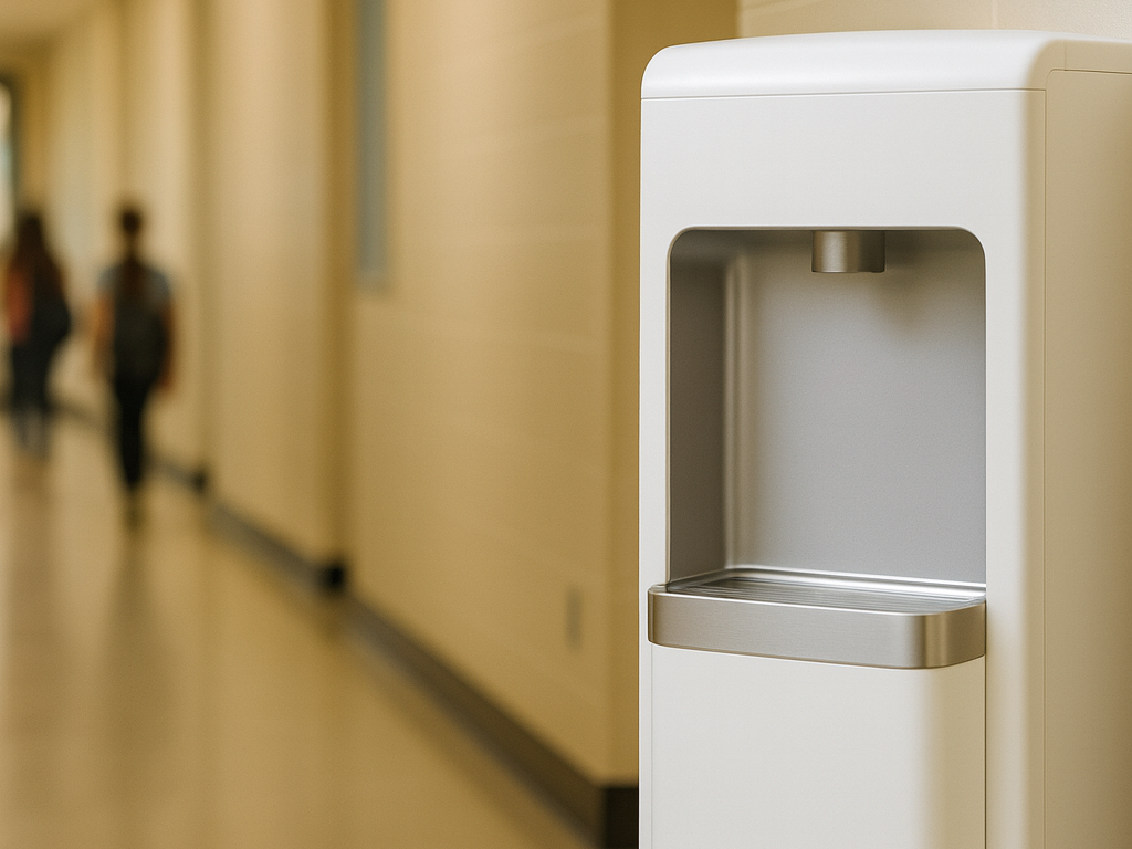 Dystrybutor wody w szkole