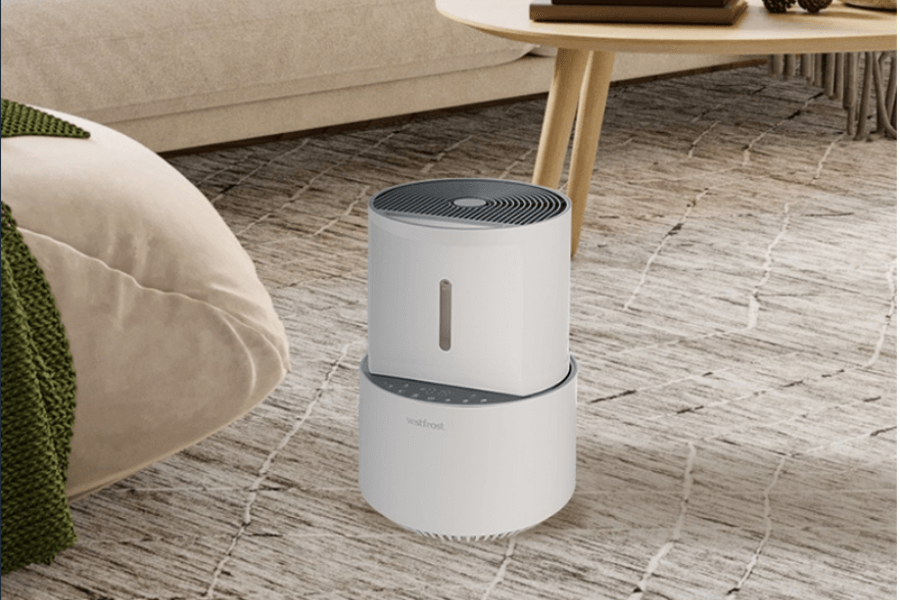 Nawilżacz powietrza Vestfrost H20I20WH w salonie