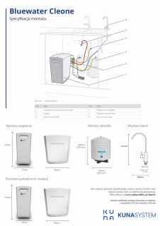 specyfikacja filtra wody Bluewater Cleone