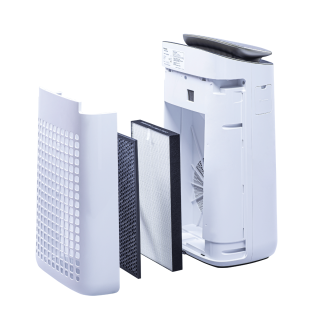 Sharp FP-J80EUW wydajny oczyszczacz powietrza na duże powierzchnie, jonizator Plasmacluster.