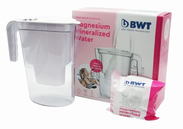 BWT Vida Dzbanek filtrujący biały (2,6 litra) z wkładem Mg2. Woda z magnezem.