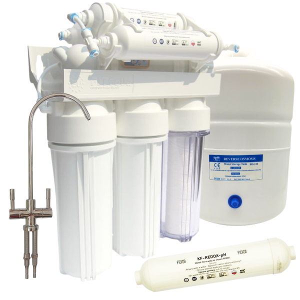 Filtr do wody Kuna Filter RO-7 Redox srebrny kran