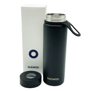 Bidon (lekki termos) sportowy, termos na wodę, do szkoły, na spacer, rower i  siłownię. Utrzymuje temperaturę. Kolor czarny.