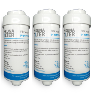 Filtr prysznicowy. Zestaw 3 sztuki! Zadbaj o swoje włosy i o komfort podczas kąpieli. Filtr do słuchawki prysznicowej.