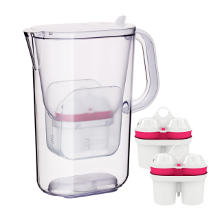 Dzbanek filtrujący BWT Aqualizer ze wskaźnikiem LED. Dzbanek z dwoma wkładami magnezowymi.