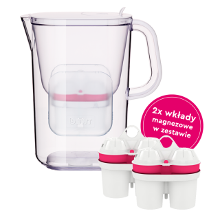 Dzbanek filtrujący BWT Aqualizer ze wskaźnikiem LED. Dzbanek z dwoma wkładami magnezowymi.