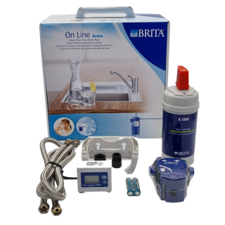 BRITA A1c zestaw startowy bez kranu. Filtr A1000 + głowica + węże +licznik. Zestaw filtracyjny bez kranu BRITA On Line Active.