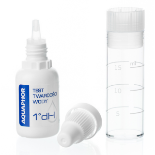 Aquaphor kropelkowy test twardości wody. Tester do oznaczania poziomu twardości wody. Dokładny test wielokrotnego użytku.