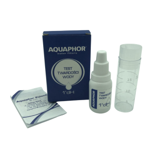 Aquaphor kropelkowy test twardości wody. Tester do oznaczania poziomu twardości wody. Dokładny test wielokrotnego użytku.