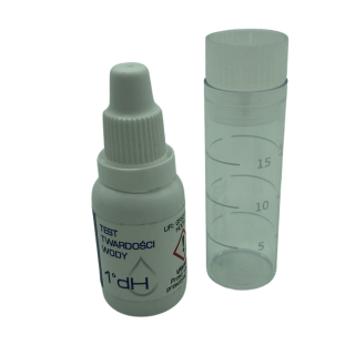 Aquaphor kropelkowy test twardości wody. Tester do oznaczania poziomu twardości wody. Dokładny test wielokrotnego użytku.