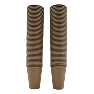 Ekologiczne kubki papierowe kraftowe 100 sztuk do zimnych i gorących napojów, kubek ekologiczny 200 ml.