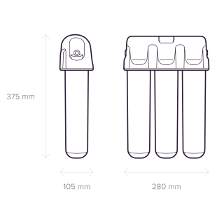 Filtr zmiękczający pod zlew Aquaphor Eco H Pro. Wydajny filtr wody o niewielkich rozmiarach. Zestaw z kranem.