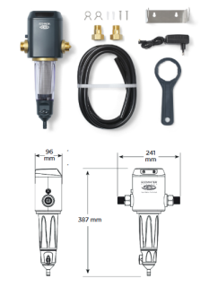 Ecowater automatyczny filtr wstępny na instalację. Ecowater Smart Filter stosowany przed zmiękczaczem wody.