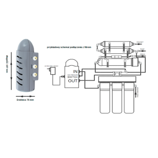 schemat przyłączenia Pompa Blue Filters RO75