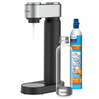 Philips Soda Maker GoZero - czarny saturator ADD4902BK/10  + 2 butle CO2 + butelka do gazowania