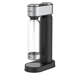 czarny saturator do gazowania wody w domu