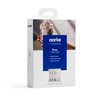 Granulki filtrujące Aarke Pure Clean + Taste. 3 saszetki z granulkami filtrującymi do dzbanka Aarke.