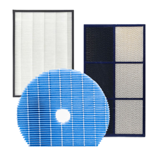 Komplet oryginalnych filtrów wymiennych SHARP do oczyszczacza powietrza KI-G75EUW. Filtry: FZG75HFE + FZG60DFE + FZAX6MFE.