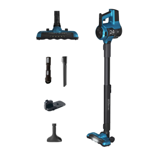 Odkurzacz bezprzewodowy pionowy SHARP SA-VP3501AQ Family. Wydajny i polecany odkurzacz do mebli tapicerowanych.