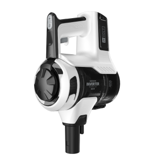 Odkurzacz mop bezprzewodowy pionowy Vestfrost VF-VM4301WG AQUA Plus. Odkurzacz akumulatorowy, stojący z nakładką mopującą.