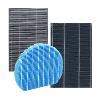 Komplet oryginalnych filtrów SHARP do oczyszczacza powietrza KC-A40EUW, KC-A40EUB. Filtry: FZ-A41HFR, FZ-A41DFR, FZ-A61MFR.