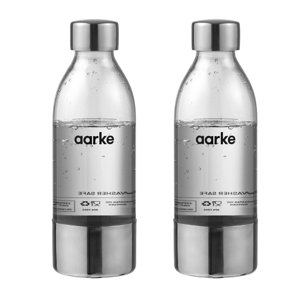 Butelki małe Aarke do saturatora. 2 x oryginalna mała butelka 450 ml pasuje do modeli AARKE 2 i 3.