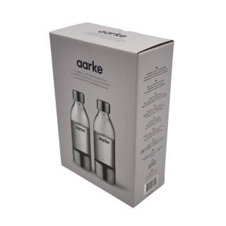 Butelki małe Aarke do saturatora. 2 x oryginalna mała butelka 450 ml pasuje do modeli AARKE 2 i 3.