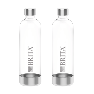 Zestaw butelek Brita do saturatora Brita SodaOne. Dwupak zapasowych butelek do gazowania wody.