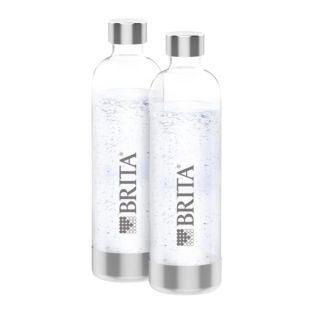 Zestaw butelek Brita do saturatora Brita SodaOne. Dwupak zapasowych butelek do gazowania wody.