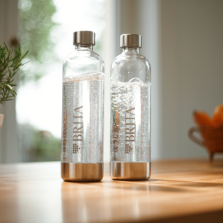 Zestaw butelek Brita do saturatora Brita SodaOne. Dwupak zapasowych butelek do gazowania wody.