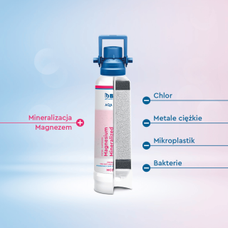BWT AQA drink Pure Soft Set. Głowica + licznik + wkład filtrujący Magnesium Mineralized MCS400, do wody miękkiej.