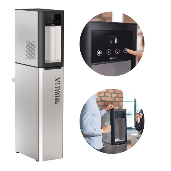 BRITA TOP PRO 50 dystrybutor wody wolnostojący. Woda schłodzona, gazowana, o temp. pokojowej.  System filtracji BRITA.