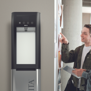 BRITA TOP PRO 85 dystrybutor wody wolnostojący. Schłodzona, gazowana, pokojowa woda. System filtracji BRITA.