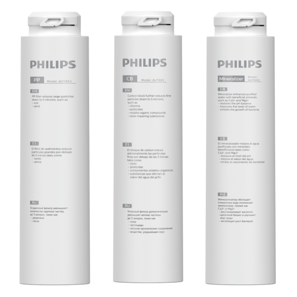 Filtry wymienne PP, CB, Mineral PHILIPS Aqua Shield AUT883. Filtr wymienne do PHILIPS UTS AUT3268/10.