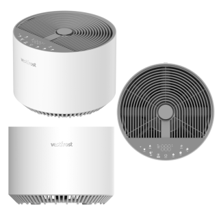 Oczyszczacz powietrza Vestfrost VPE2S60WH z nawilżaczem (zbiornik 4 litry). Oczyszczacz i nawilżacz w jednym urządzeniu do 60 metrów kwadratowych.