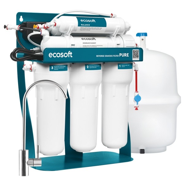 Filtr do wody BWT Ecosoft Pure Balance - z pompą, na metalowym stojaku