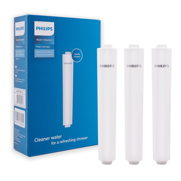 Wkład filtra AWP106 PHILIPS zestaw 3 wkładów. Wkłady filtrujące do słuchawki prysznicowej PHILIPS AWP1705.