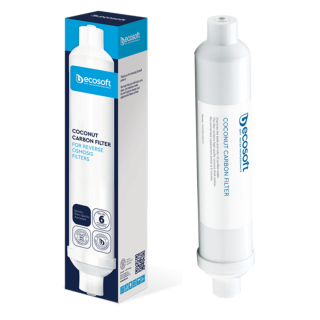 Filtr węglowy, końcowy do filtra odwróconej osmozy. Filtracja węglowa po membranie osmotycznej. Ecosoft CHV2010ECO.