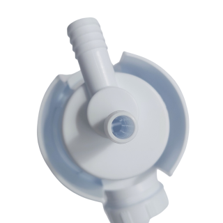 Syfon do zmiękczacza i podłączenia węży. Najlepszy syfon do zmiękczaczy. Odprowadzenie popłuczyn do kanalizacji. Syfon BWT.