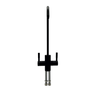 Kran podwójny do dwóch rodzajów wody w kolorze czarny mat. Bateria podwójna do filtra odwróconej osmozy