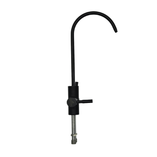 Kran podwójny do dwóch rodzajów wody w kolorze czarny mat. Bateria podwójna do filtra odwróconej osmozy