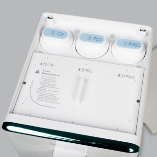 Innowacyjny dystrybutor wody Miraqua Delta z odwróconą osmozą i mineralizacją wody. Woda hydrogeniczna.