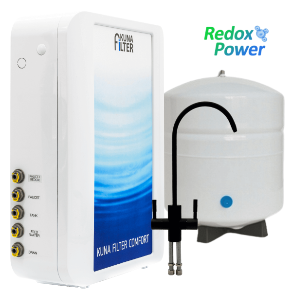 Filtr do wody Kuna Filter Comfort REDOX - zestaw z baterią czarny mat