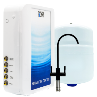 Kuna Filter Comfort REDOX - zestaw z baterią czarny mat