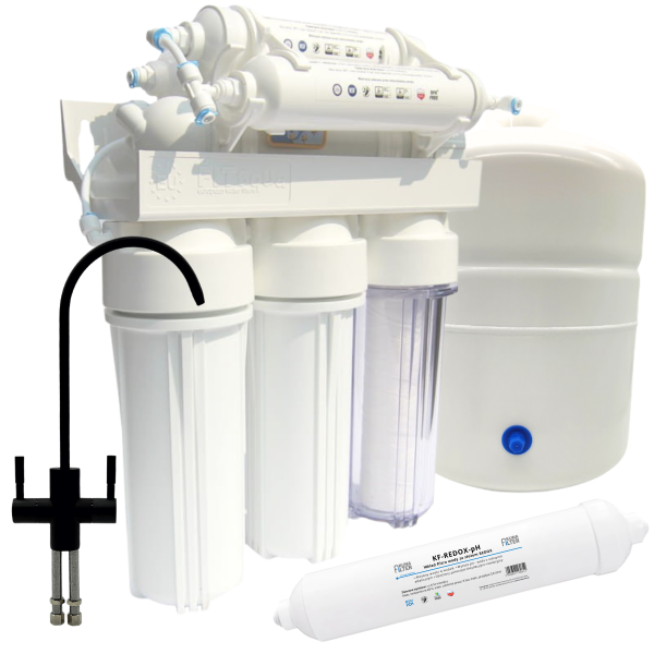 Filtr do wody Kuna Filter RO-7 Redox - zestaw z baterią czarny mat